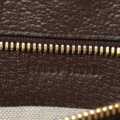Gucci Monogram Jumbo GG Textured Dollar Calfskin Web Tote Bag Camel Ebony New Acero 7 of 9