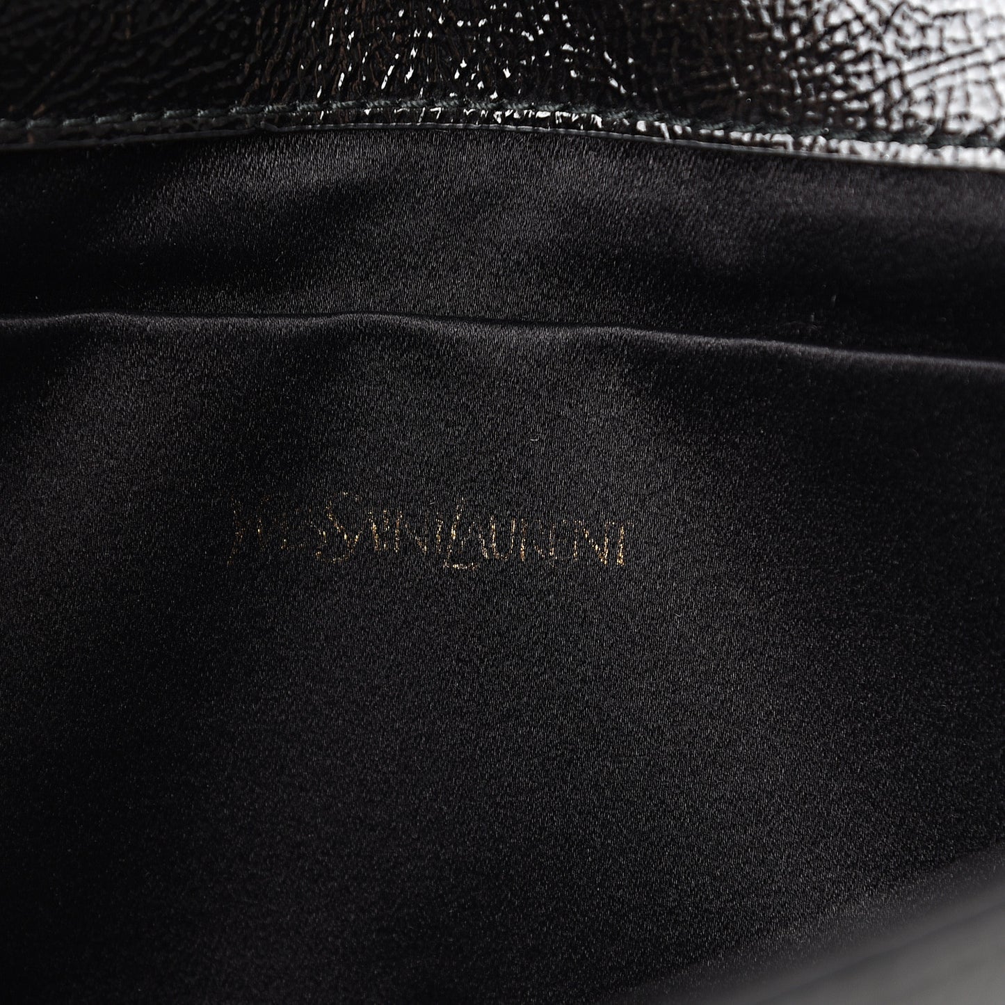 Textured Patent Monogram Large Belle De Jour Clutch Black
