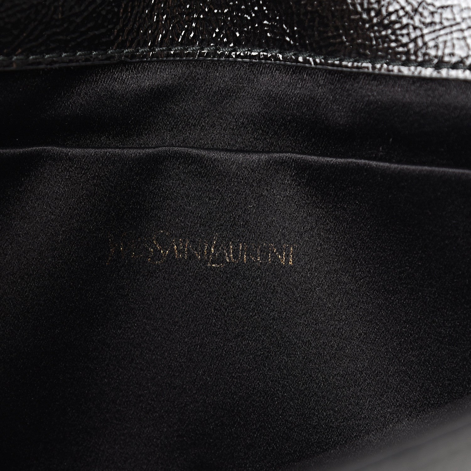 Saint Laurent Textured Patent Monogram Large Belle De Jour Clutch Black 5 of 8