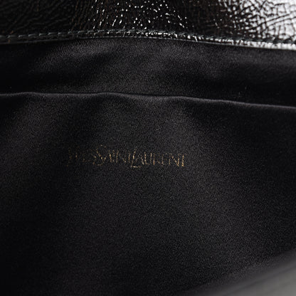Saint Laurent Textured Patent Monogram Large Belle De Jour Clutch Black 5 of 8