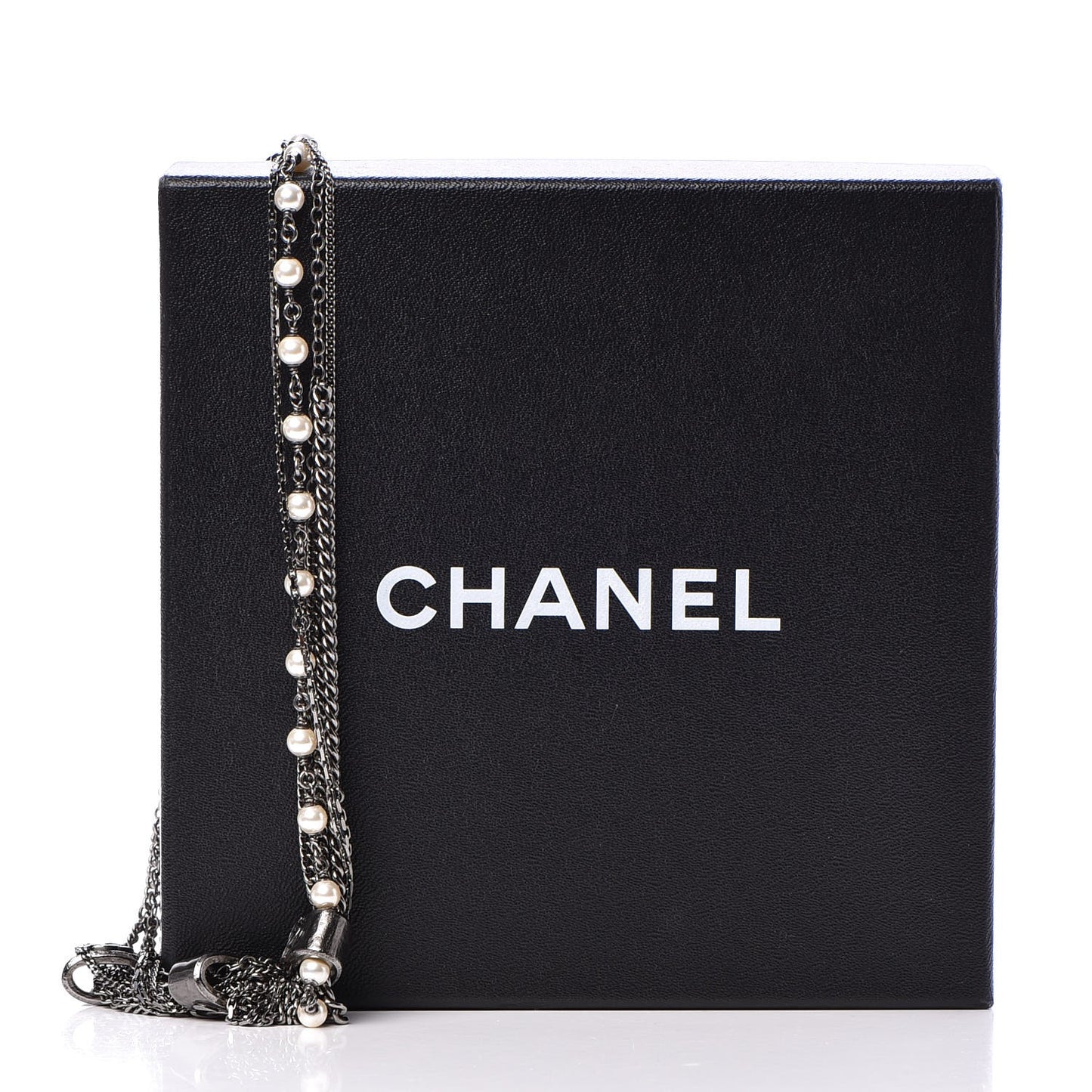 Pearl CC Multistrand Necklace Ruthenium