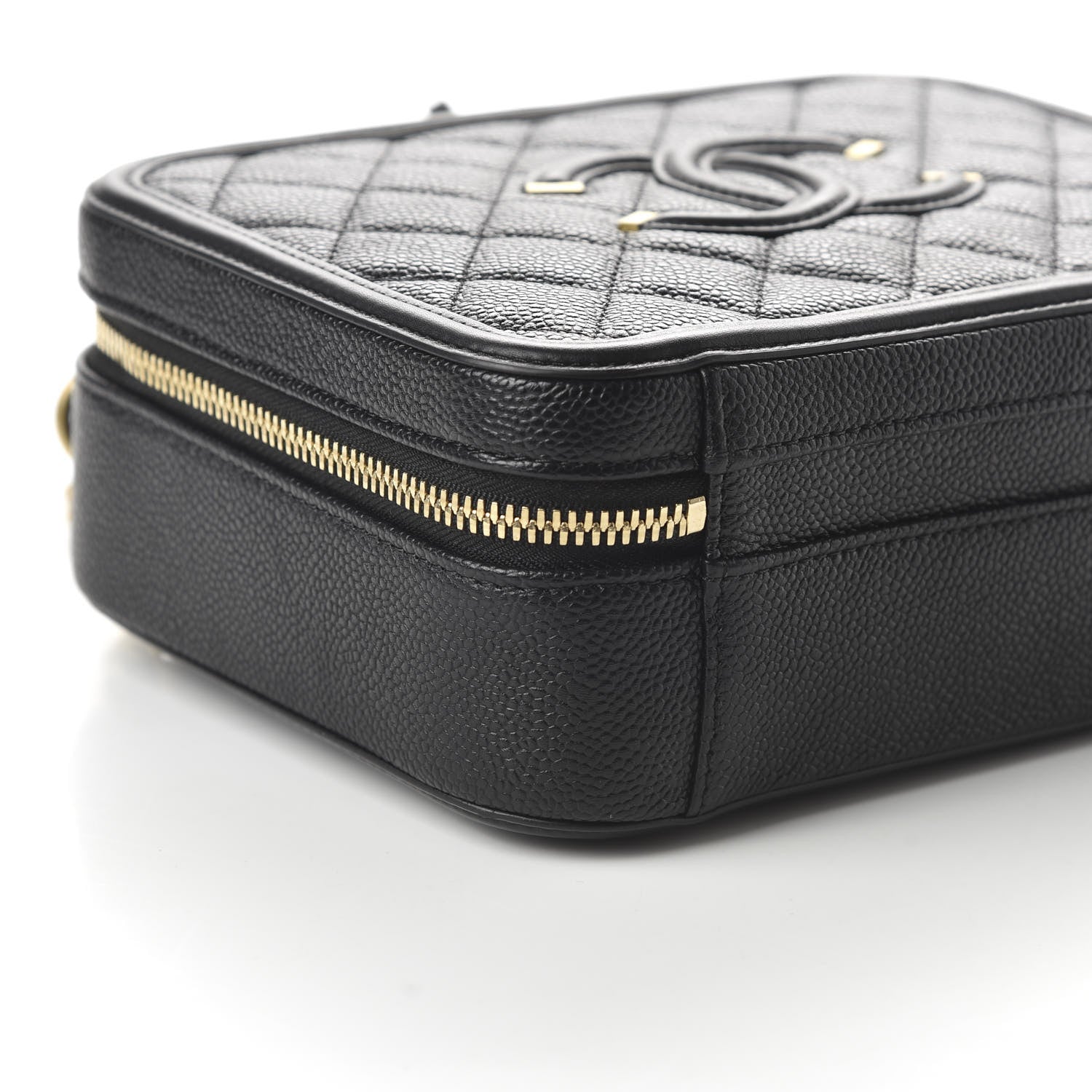 Chanel Caviar Quilted Medium CC Filigree Vanity Case Black 6 of 11