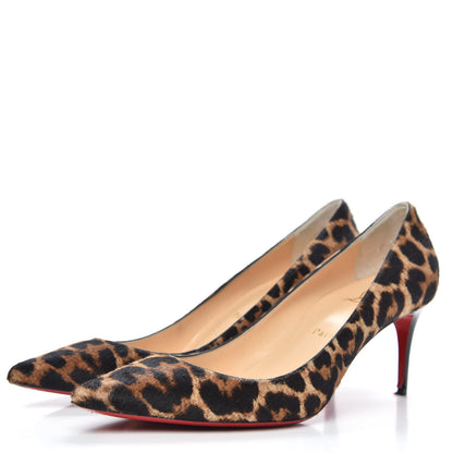 Christian Louboutin Pony Hair Leopard Decollete 554 70 Pumps 39.5 3 of 9