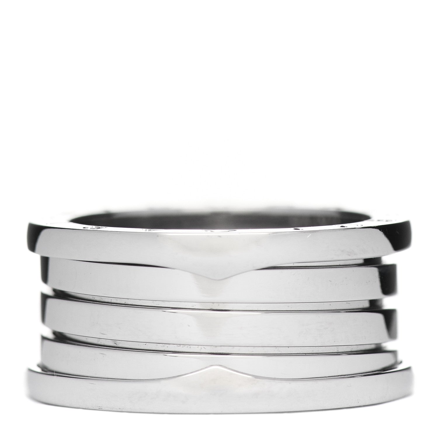 Bulgari 18K White Gold B.Zero1 Four-Band Ring 58 8.5 1 of 6