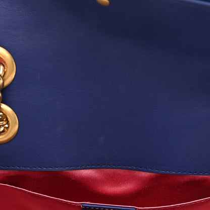 Gucci Velvet Matelasse Mini GG Marmont Shoulder Bag Cobalt Blue 11 of 11