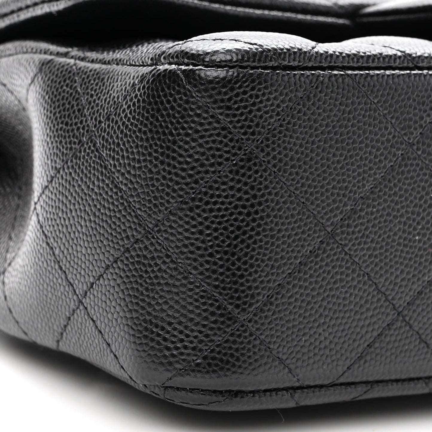 Caviar Quilted Mini Rectangular Flap Black