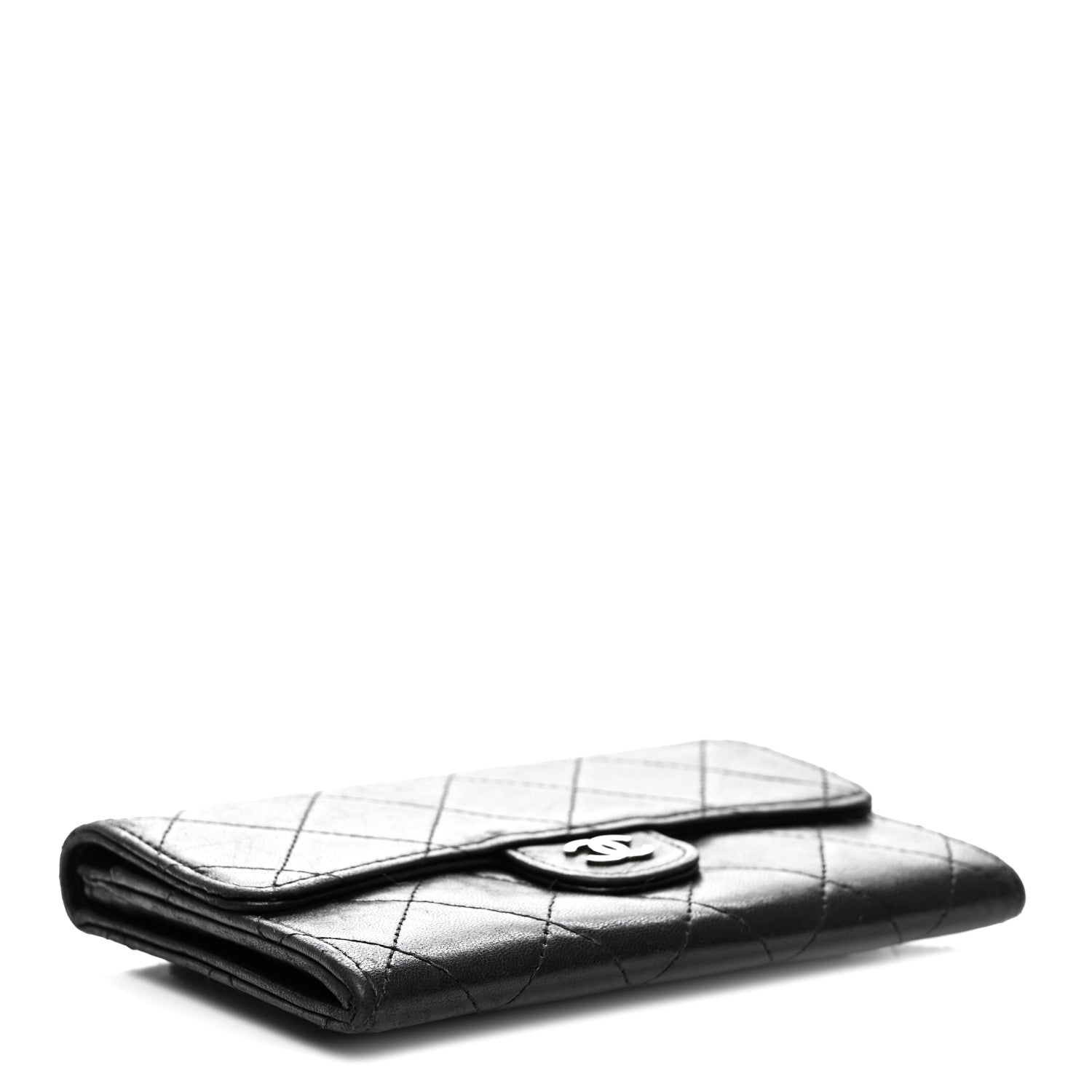 Chanel Lambskin Quilted Medium Flap Wallet Black 4 of 10