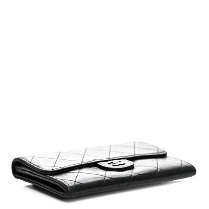 Chanel Lambskin Quilted Medium Flap Wallet Black 4 of 10