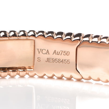 Van Cleef & Arpels 18K Rose Gold Perlee Signature Bangle Bracelet S 4 of 5