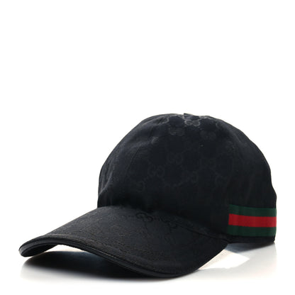 Gucci Monogram Web Baseball Hat S Black 1 of 8