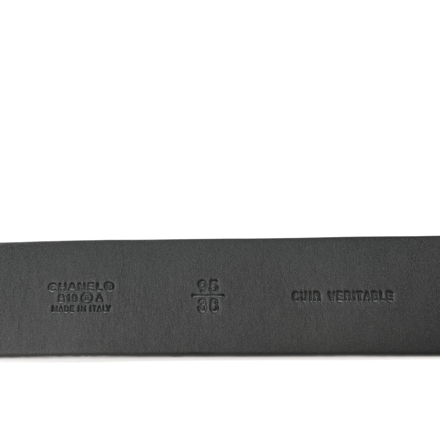 Lizard Embossed Calfskin Gripoix Poured Glass Along The Nile CC Belt 95 38 Black