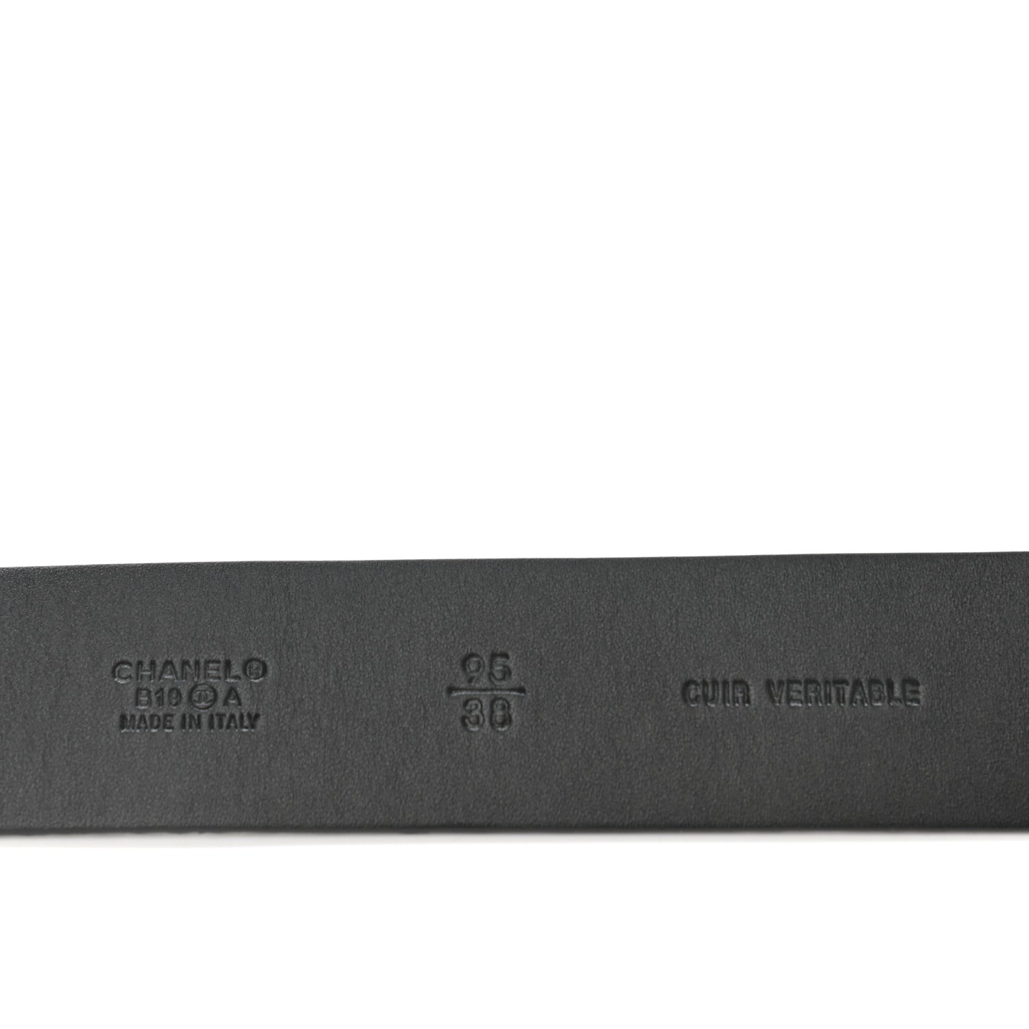 Chanel Lizard Embossed Calfskin Gripoix Poured Glass Along The Nile CC Belt 95 38 Black 5 of 6