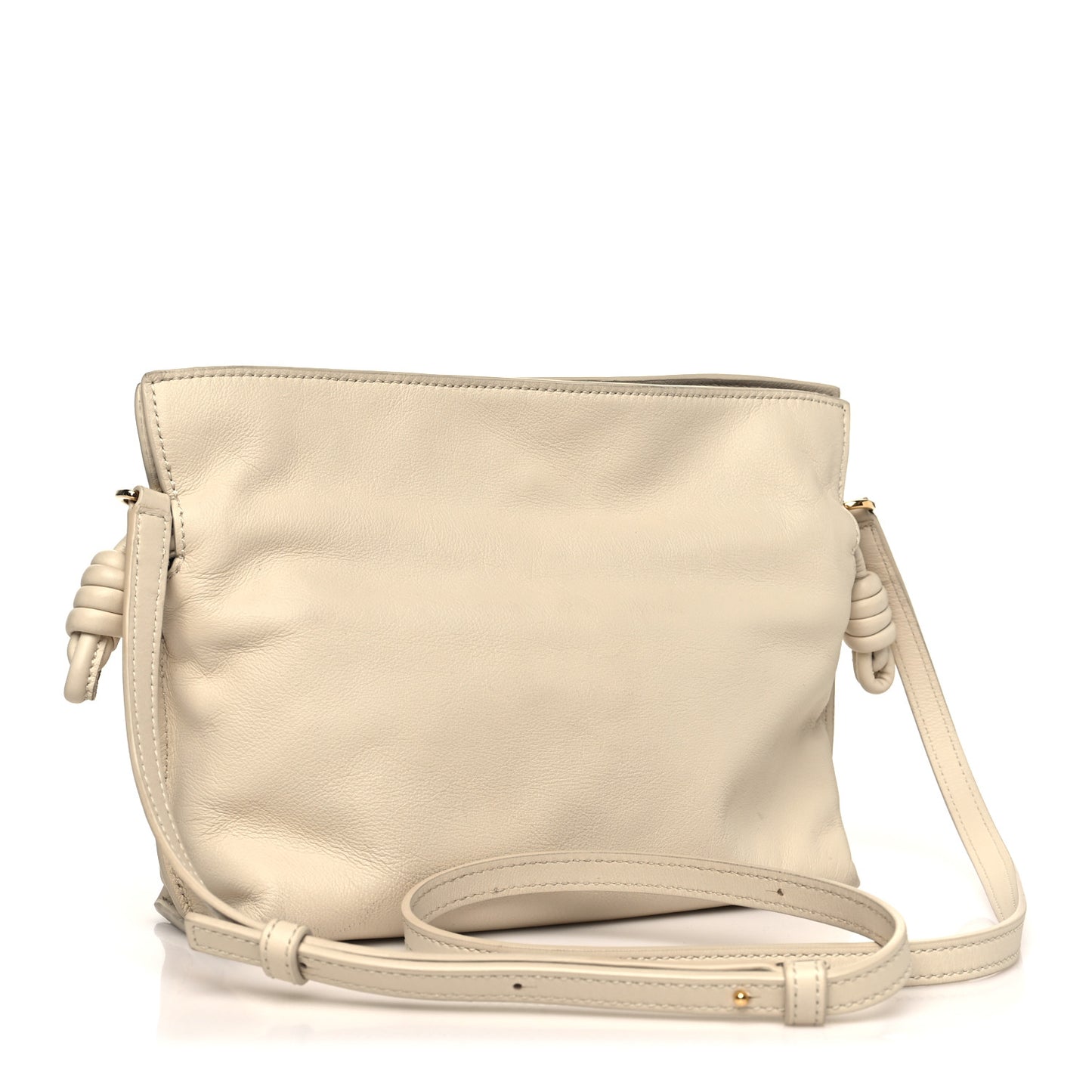 Calfskin Mini Flamenco Knot Clutch Angora