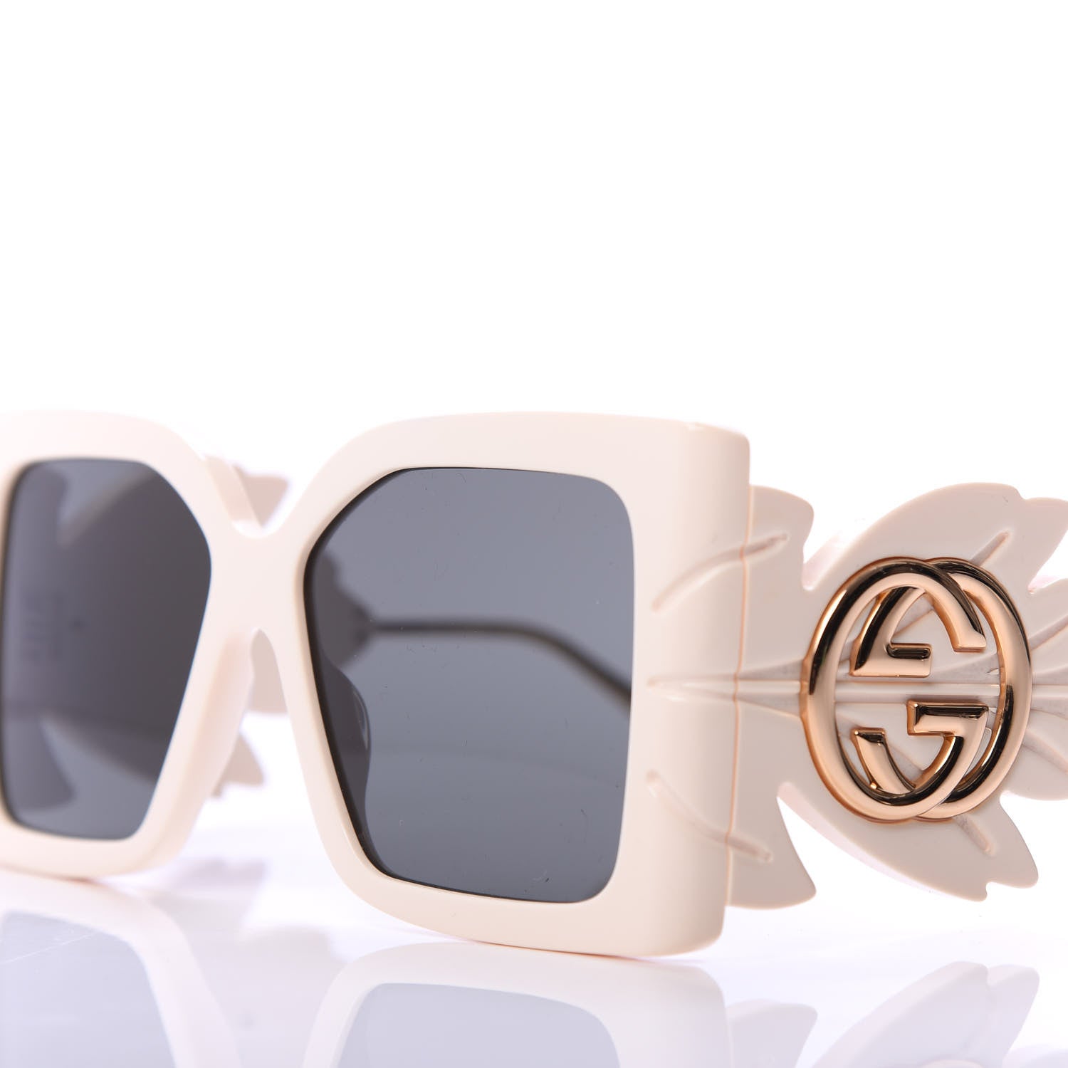 Gucci Acetate Square Frame Wing Sunglasses GG0535S Ivory 7 of 7