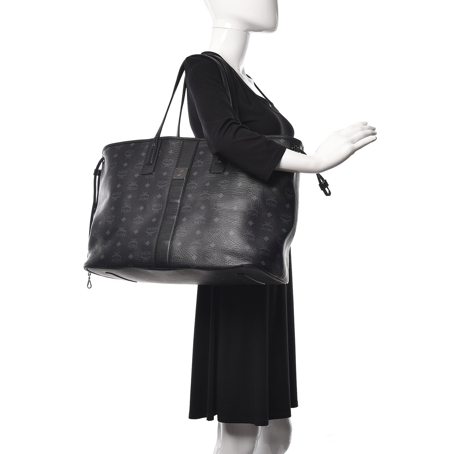 Visetos Large Liz Reversible Shopper Tote Black