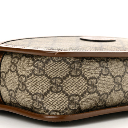 Gucci GG Supreme Monogram Azalea Calfskin Mini Retro Interlocking G Shoulder Bag Beige Ebony Brown Sugar 9 of 14
