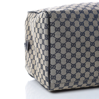 Gucci GG Monogram Web Large Collapsible Carry On Duffle Navy 8 of 16