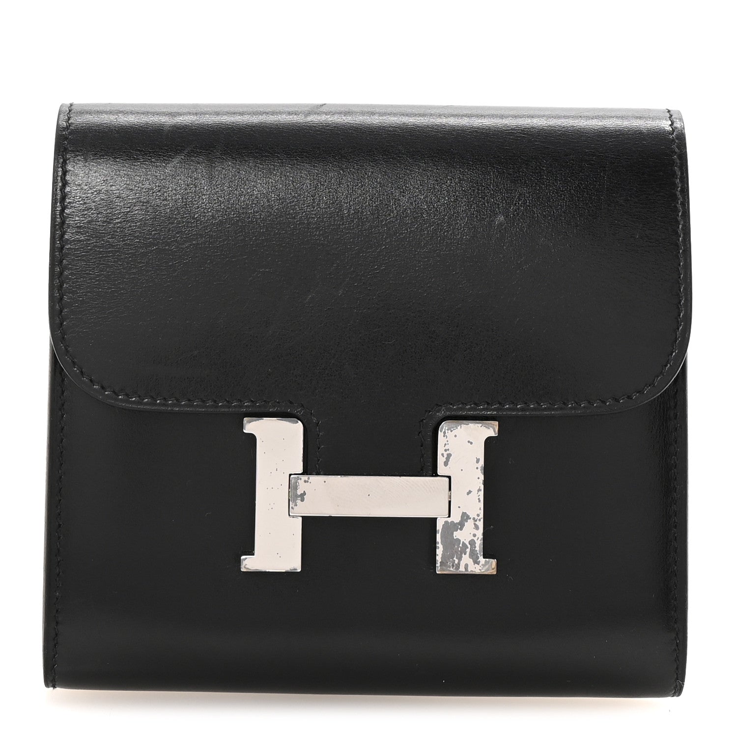 Hermes Box Constance Short Wallet Black 1 of 6