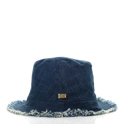 Christian Dior Denim Buket Fringe Hat 57 3 of 5