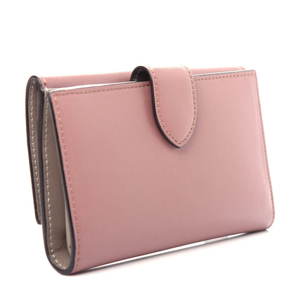 Fendi Vitello Liberty Vitello Century Bi-Color Medium By The Way Bi-Fold Wallet English Rose Tortora 2 of 8