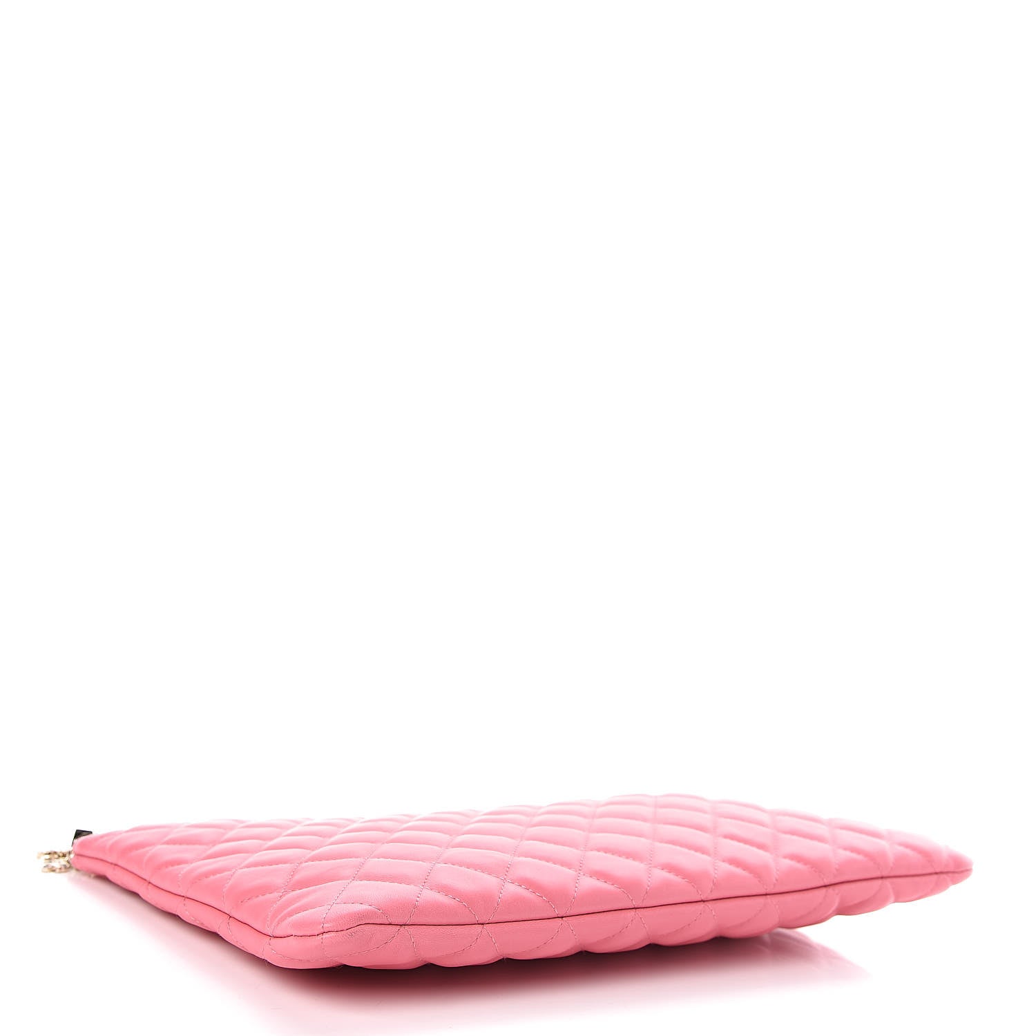 Chanel Lambskin Quilted Large Casino Beauty CC Cosmetic Case Fuchsia 4 of 9