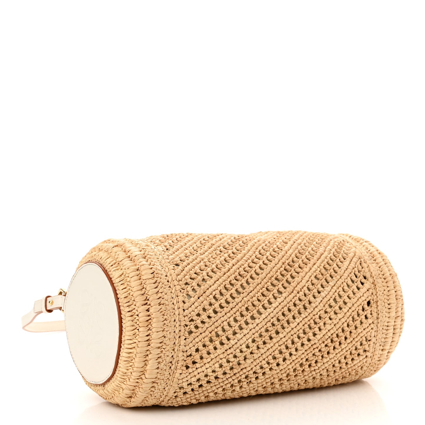 Raffia Paula's Ibiza Bracelet Pouch Natural White