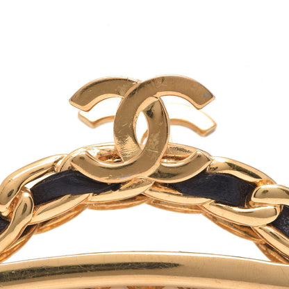 Chanel Lambskin CC Hair Clip Black Gold 5 of 11