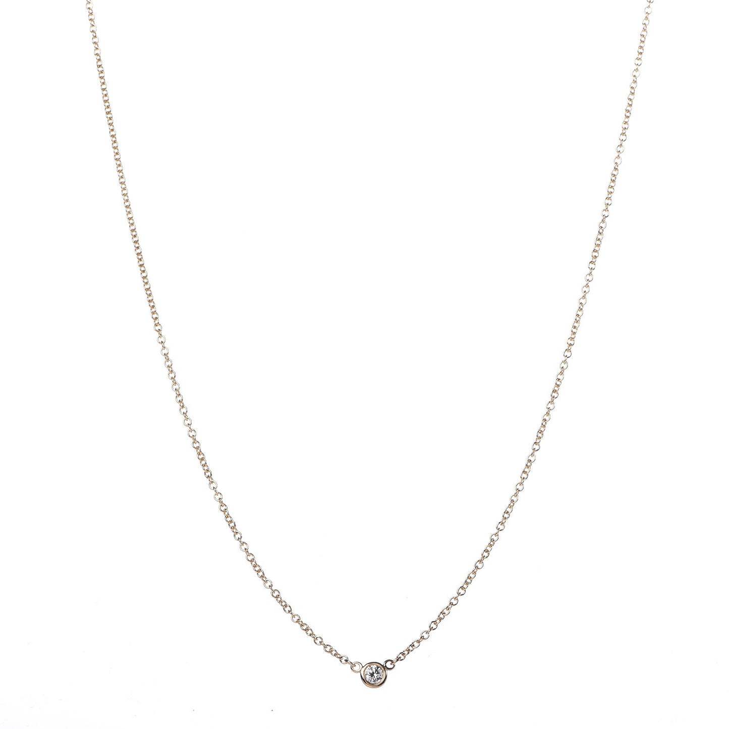 18K Yellow Gold Diamond .05ct Elsa Peretti Diamonds by the Yard Pendant Necklace