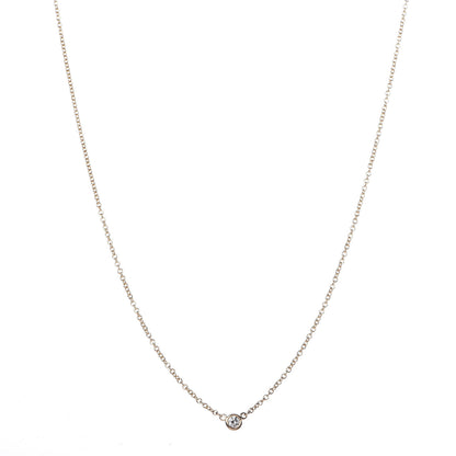 Tiffany 18K Yellow Gold Diamond .05ct Elsa Peretti Diamonds by the Yard Pendant Necklace 1 of 5