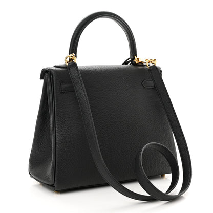 Hermes Togo Kelly Retourne 25 Black 3 of 10
