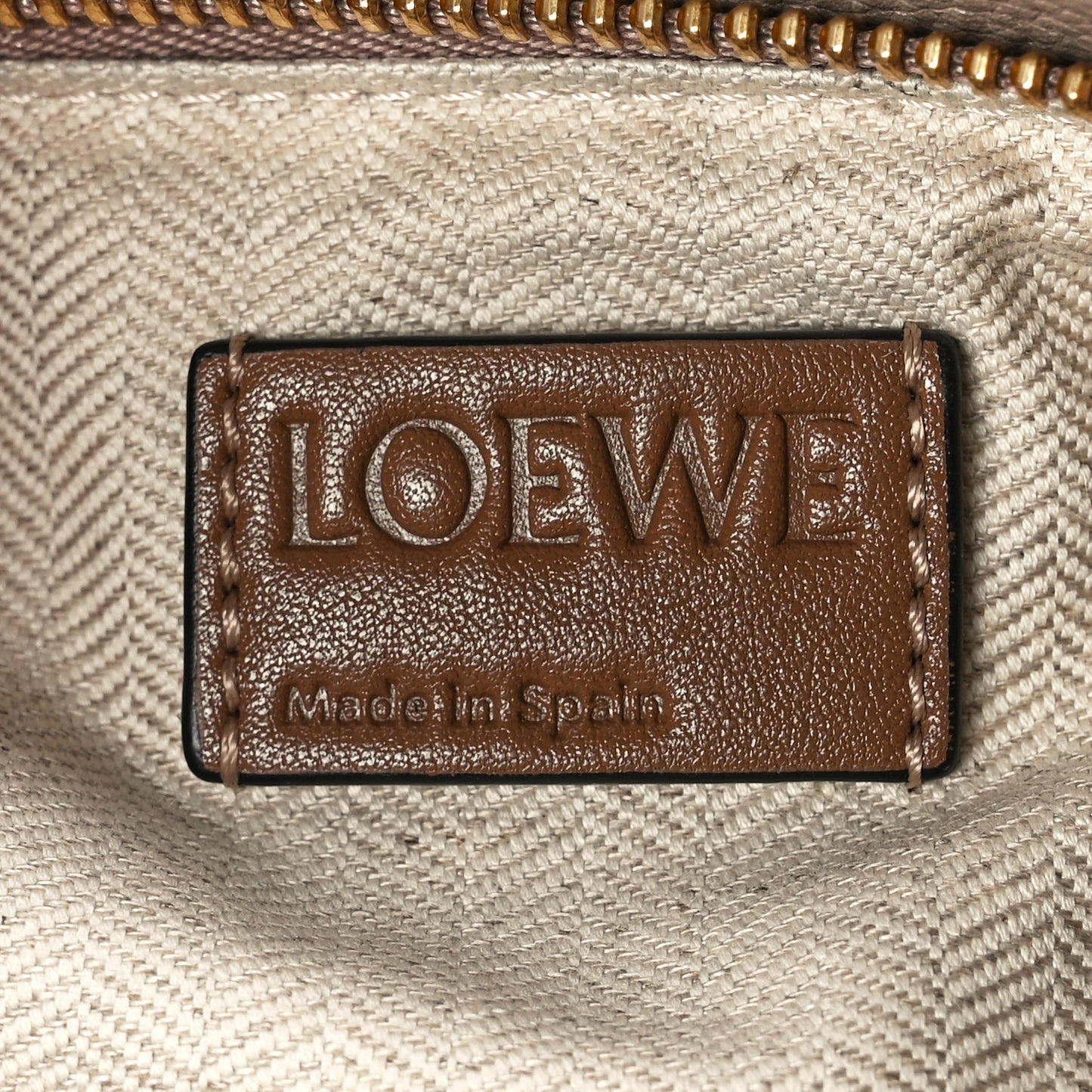 Grained Calfskin Small Puzzle Bag Sand Mink