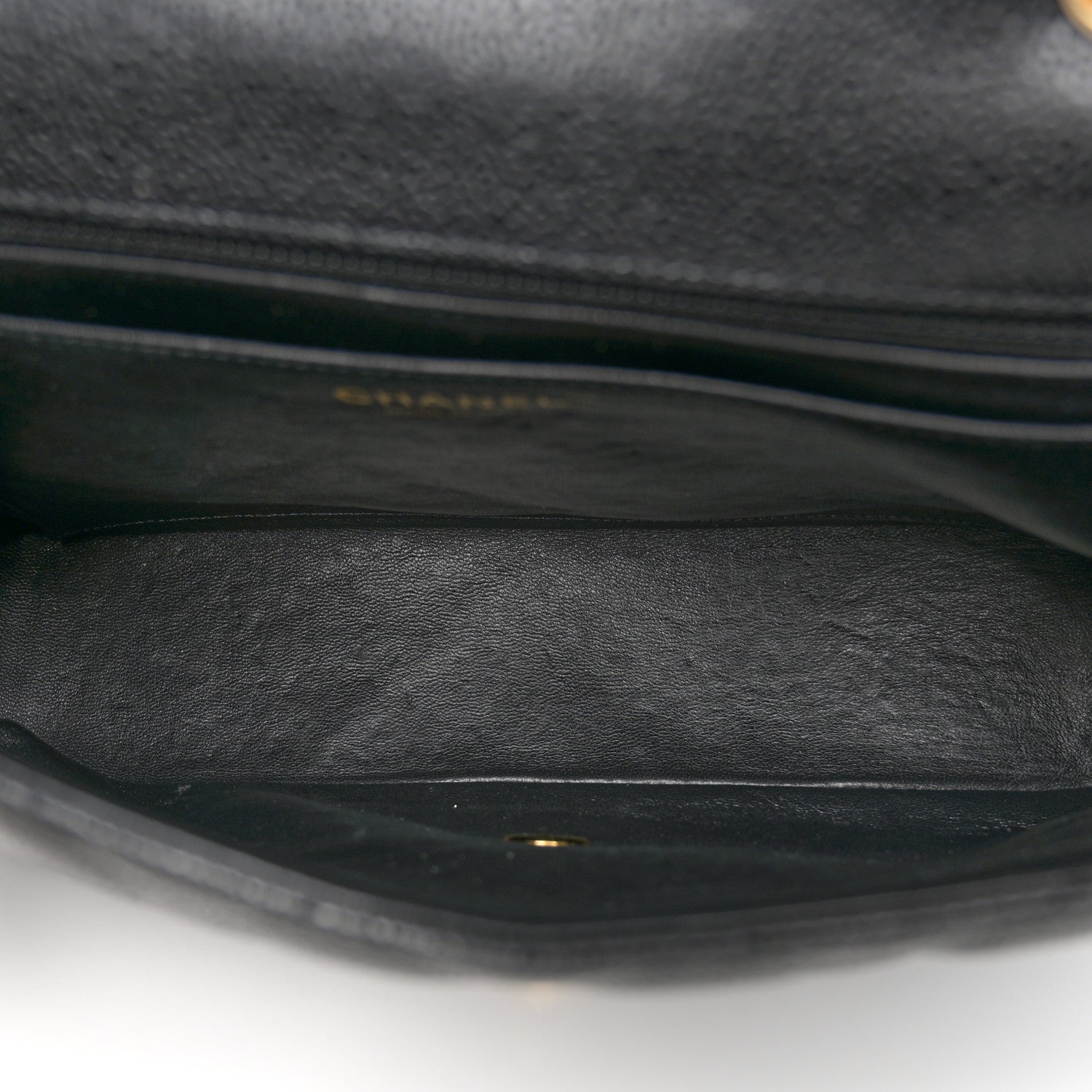 Chanel Caviar Quilted Jumbo Single Flap Black 5 of 11