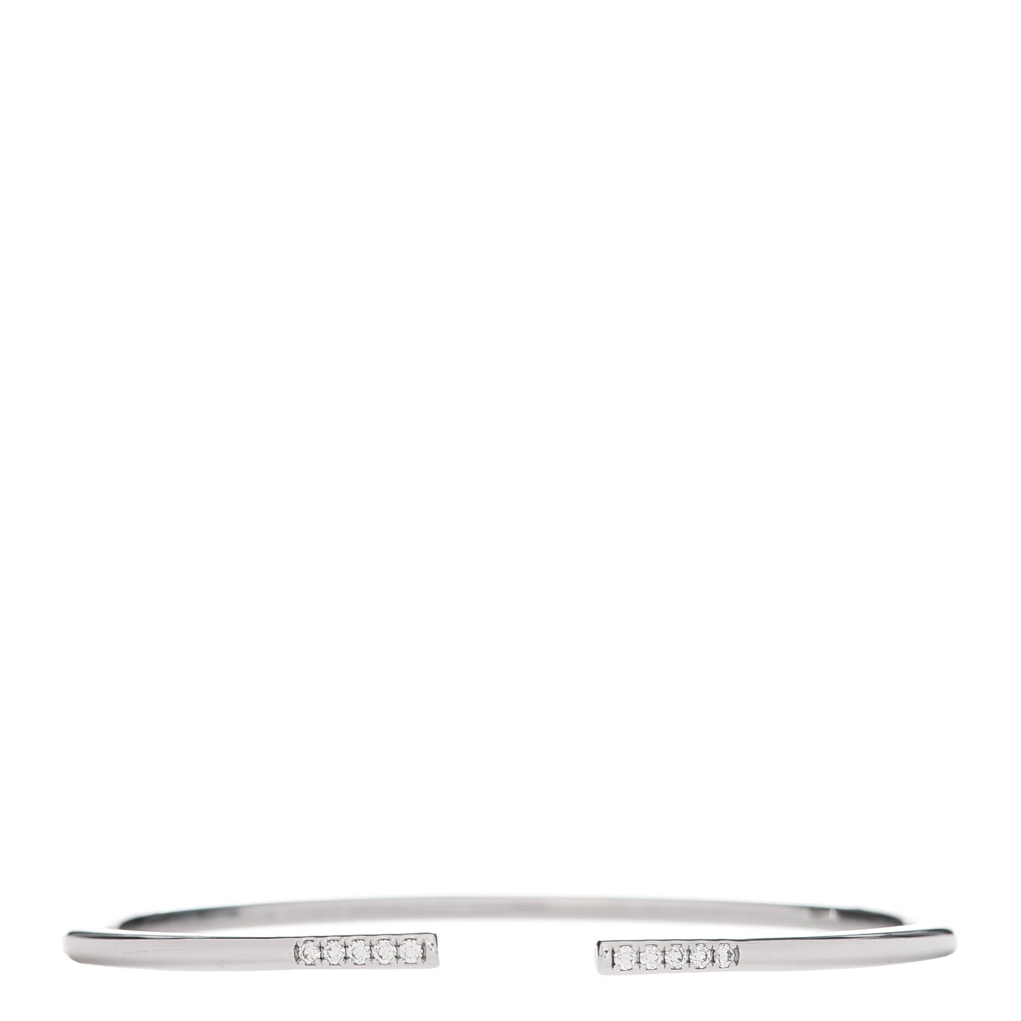 18K White Gold Diamond Metro Wire Bracelet