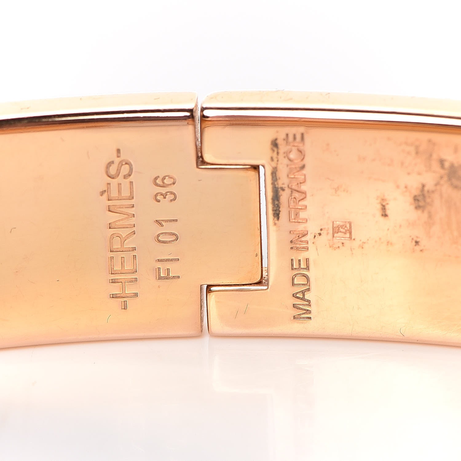 Hermes Enamel Narrow Clic Clac H Bracelet GM Rose Dragee 3 of 5
