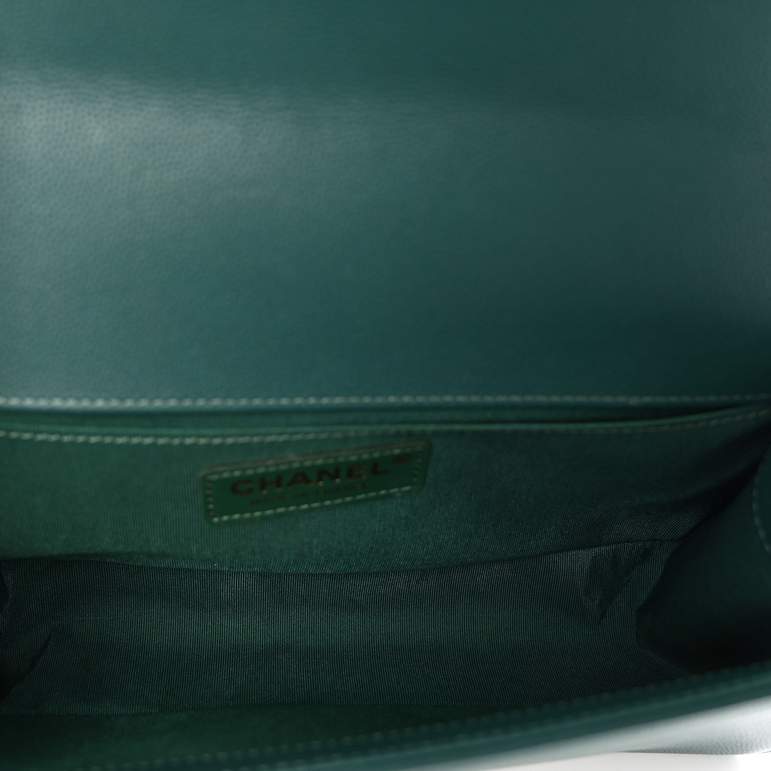 Chanel Caviar Quilted Medium Boy Flap Dark Green 5 of 12
