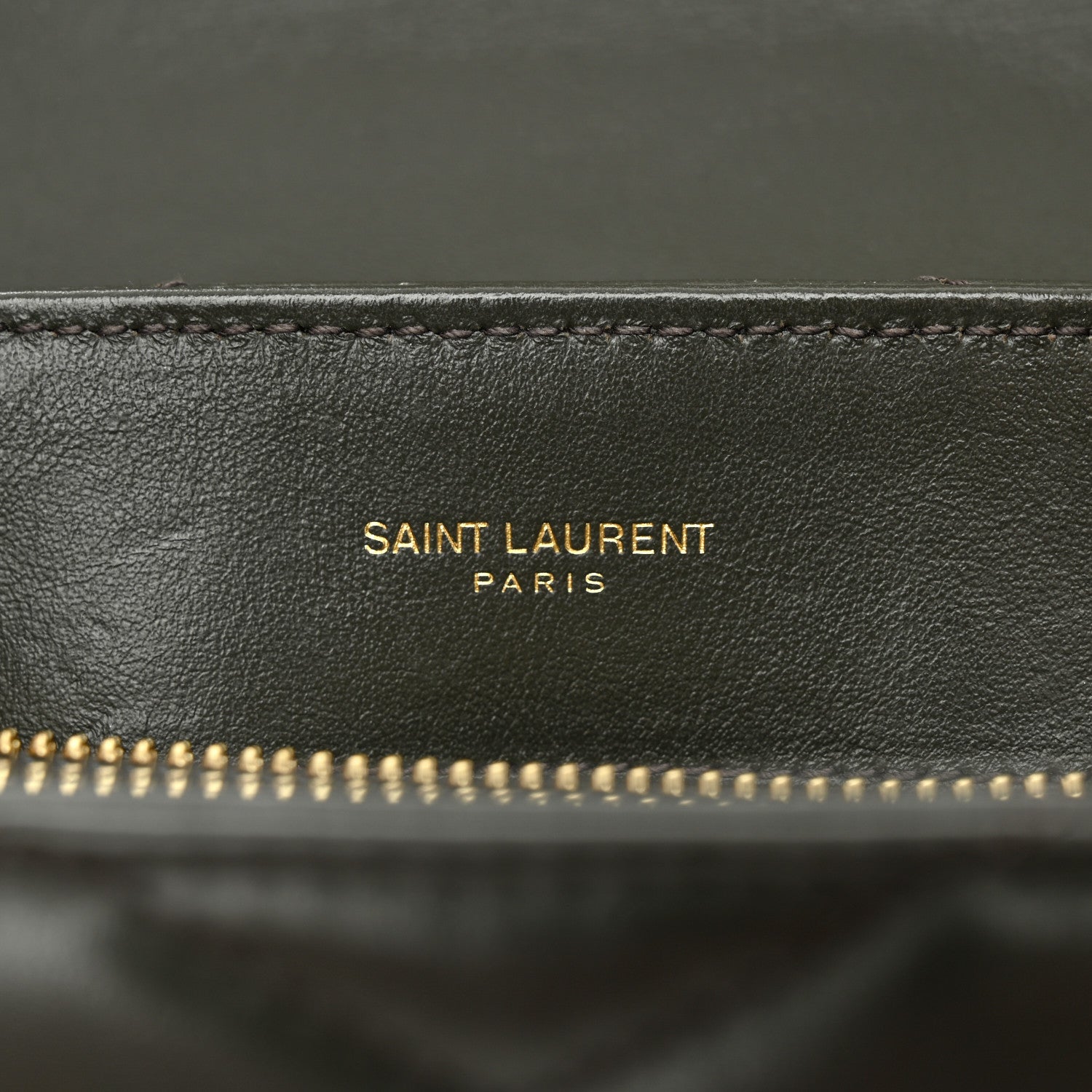 Saint Laurent Calfskin Y Quilted Monogram Small Loulou Chain Satchel Olive 6 of 15