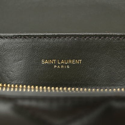 Saint Laurent Calfskin Y Quilted Monogram Small Loulou Chain Satchel Olive 6 of 15