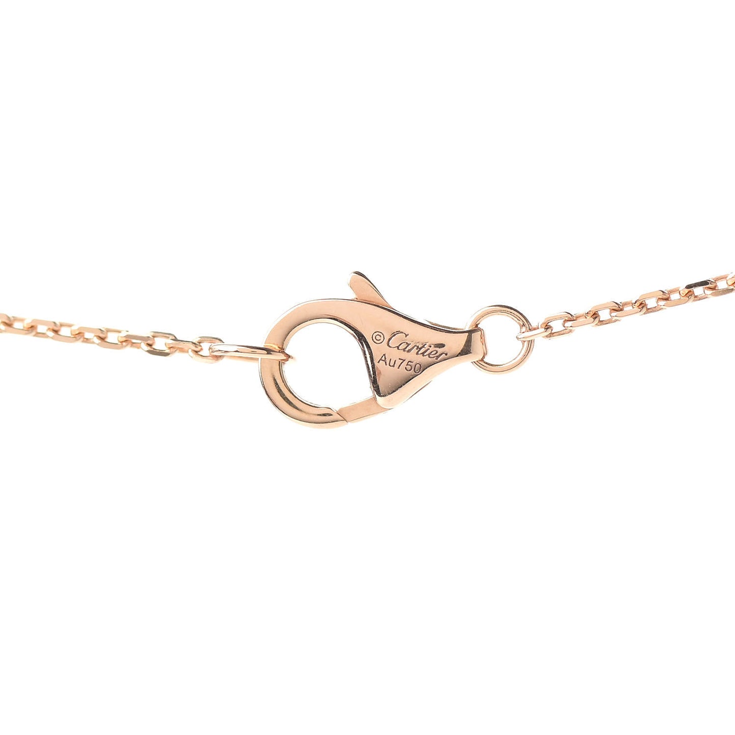 18K Pink Gold Diamond Black Onyx XS Amulette de Cartier Pendant Necklace