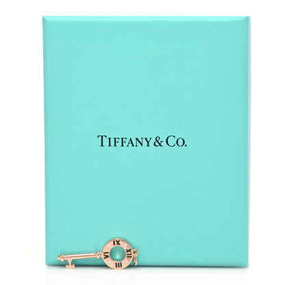 Tiffany 18K Rose Gold Diamond Atlas Pierced Key Pendant 5 of 5