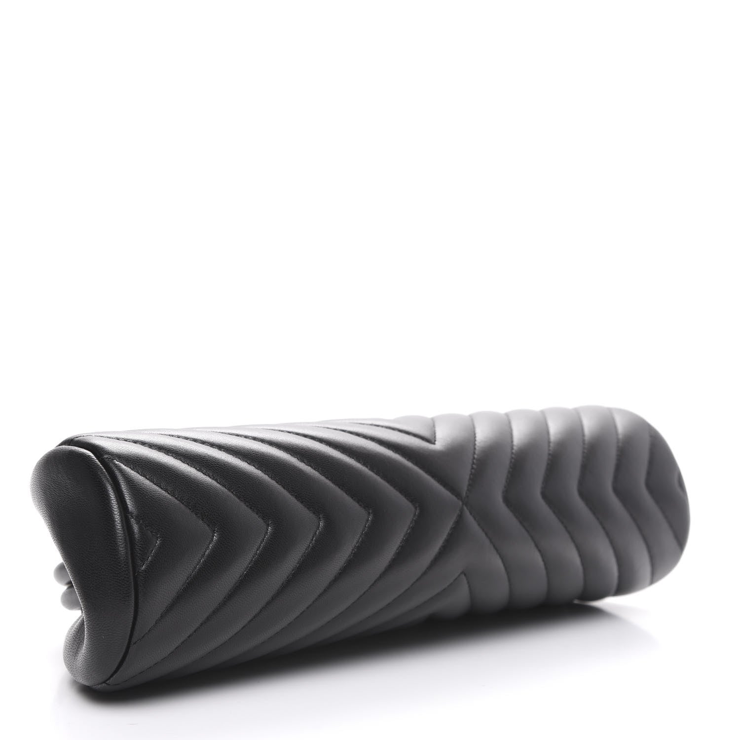 Chanel Lambskin Chevron Quilted Timeless Clutch So Black 3 of 10