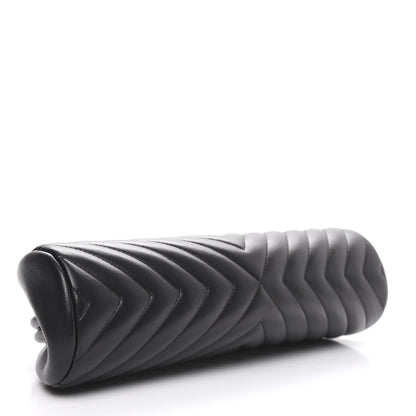 Chanel Lambskin Chevron Quilted Timeless Clutch So Black 3 of 10