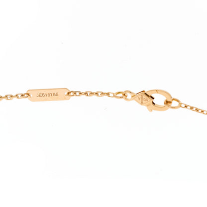 Van Cleef & Arpels 18K Rose Gold Diamond Bulls Eye Vintage Alhambra Pendant Necklace 5 of 5