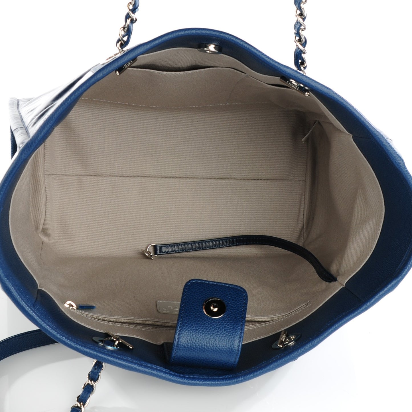 Calfskin Small Deauville Tote Blue