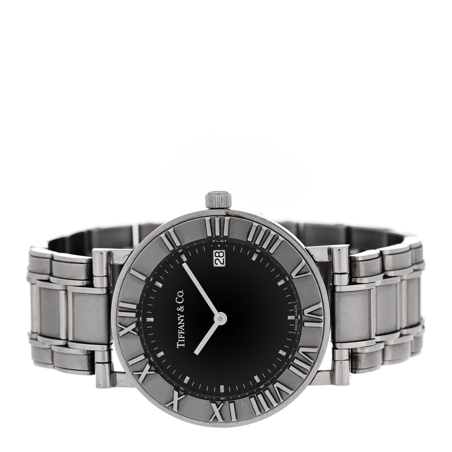 Tiffany Stainless Steel 33mm Atlas Quartz Watch Black 2 of 4