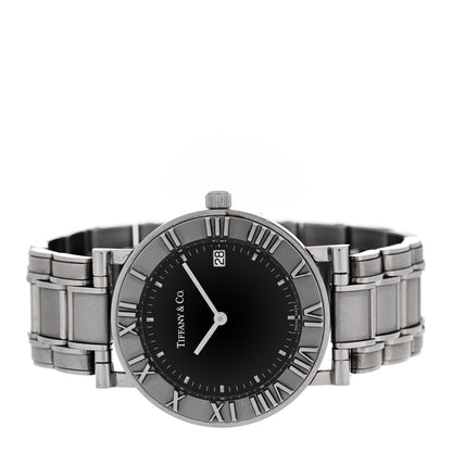 Tiffany Stainless Steel 33mm Atlas Quartz Watch Black 2 of 4
