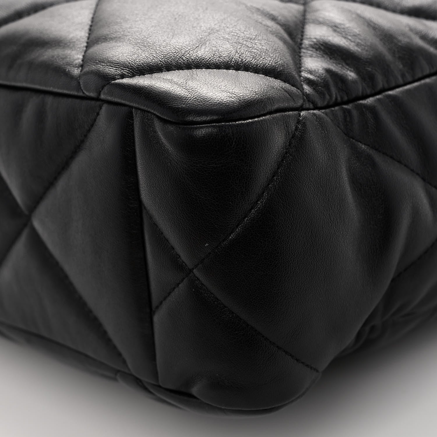 Chanel Lambskin Quilted Chanel 19 Shopping Bag Black 10 of 11