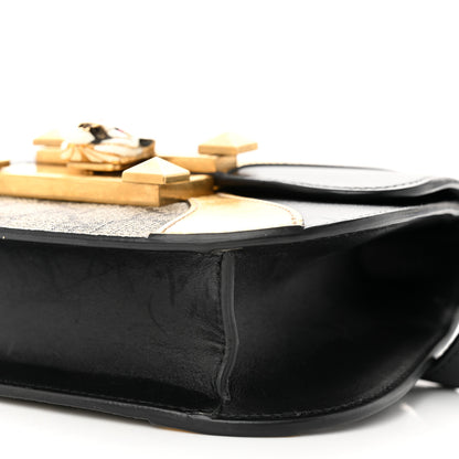 Gucci GG Supreme Monogram Small Osiride Shoulder Bag Black Gold 10 of 12