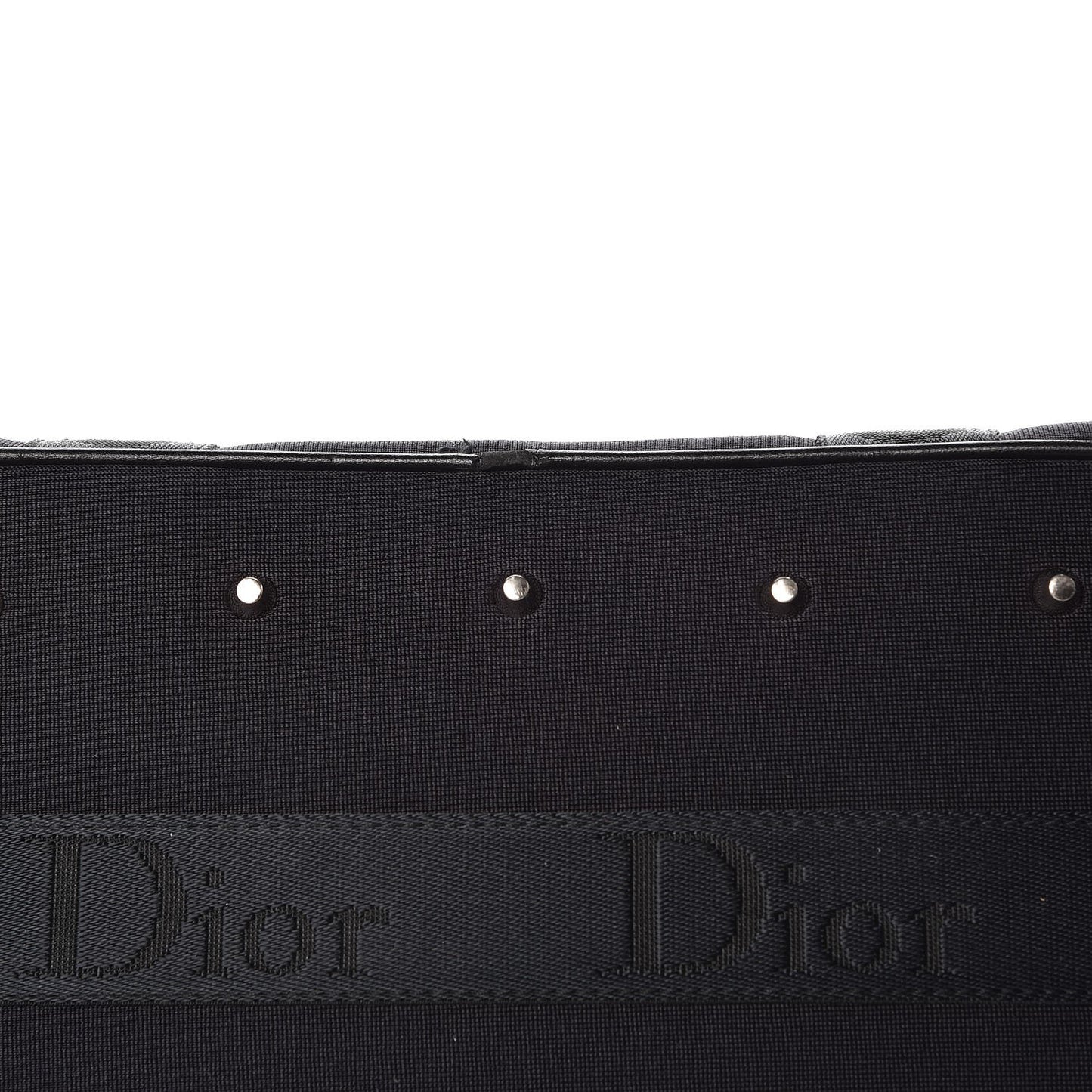 Nylon Crystal Satchel Black