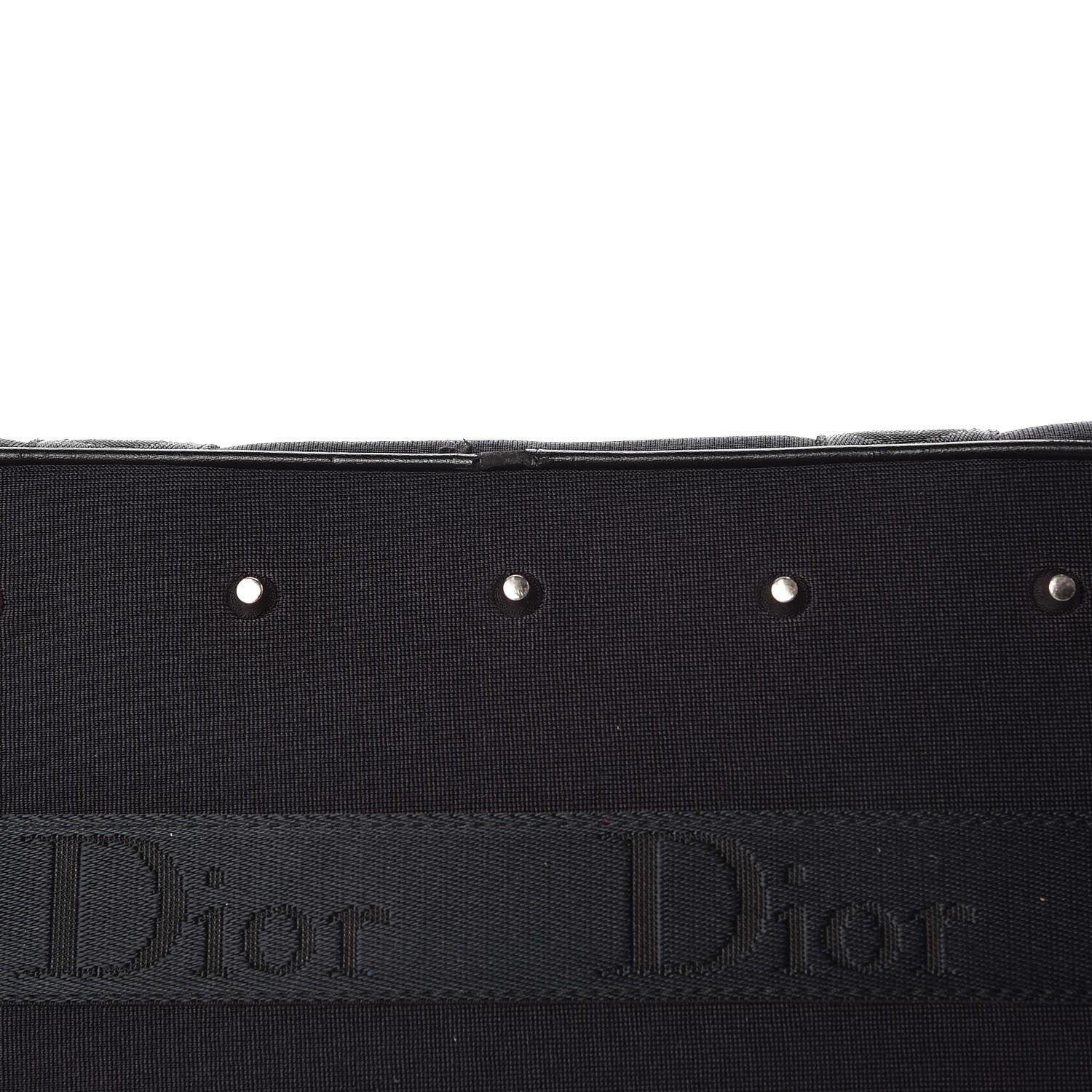 Christian Dior Nylon Crystal Satchel Black 18 of 19
