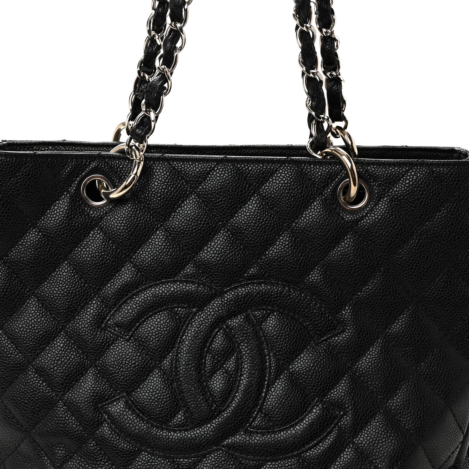 Chanel Caviar Quilted Grand Shopping Tote GST Black 8 of 11